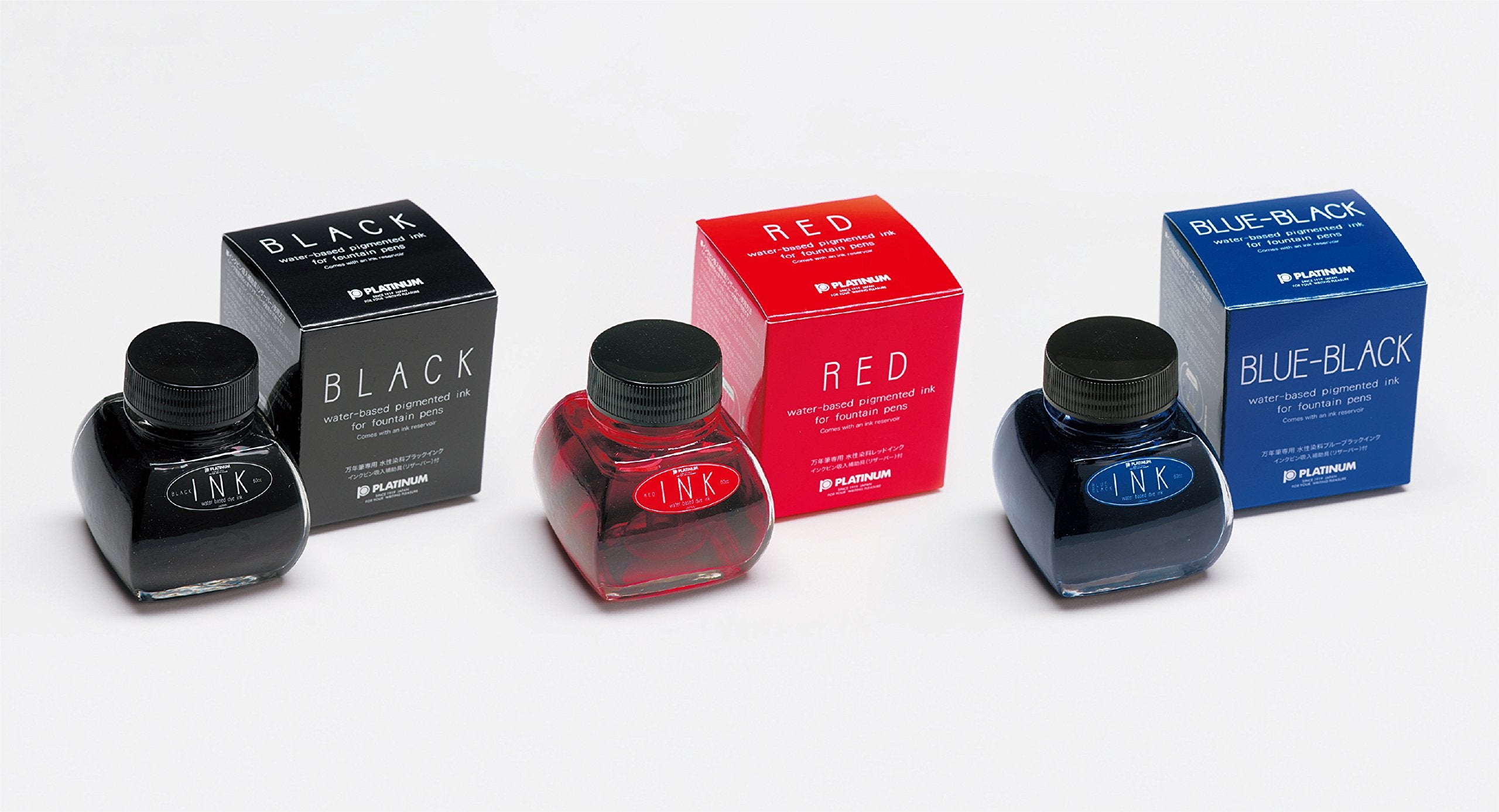 PLATINUM Fountain Pen Bottle Ink 60cc Blue Black &amp; Red