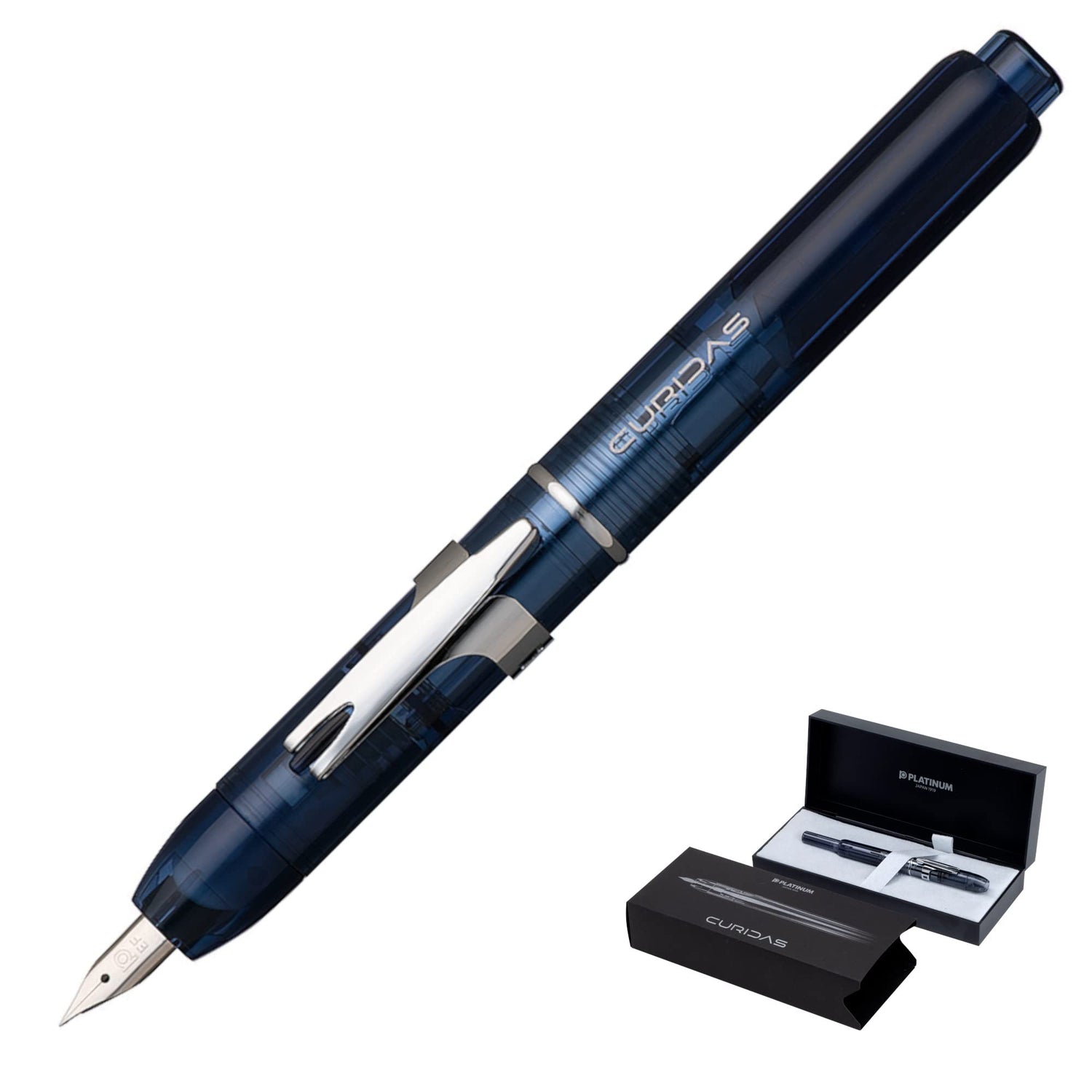 PLATINUM Curidas Fountain Pen with Fine, Medium &amp; Extra Fine Nibs
