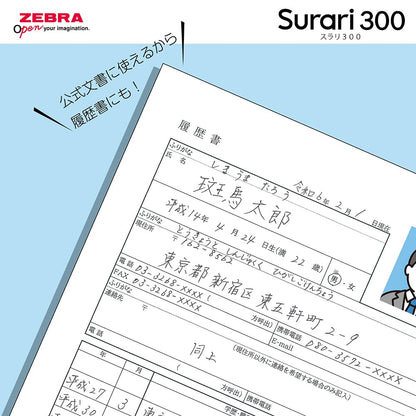 ZEBRA Slurry 300 Ballpoint Pen 0.5mm With 2 Refills