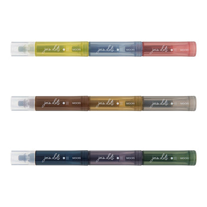 MIDORI Water-Based Pen Set with 3 Shades for Creative Projects