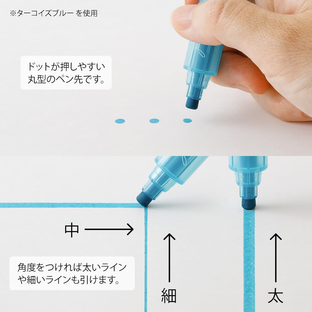 MIDORI Water-Based Pen Set with 3 Shades for Creative Projects