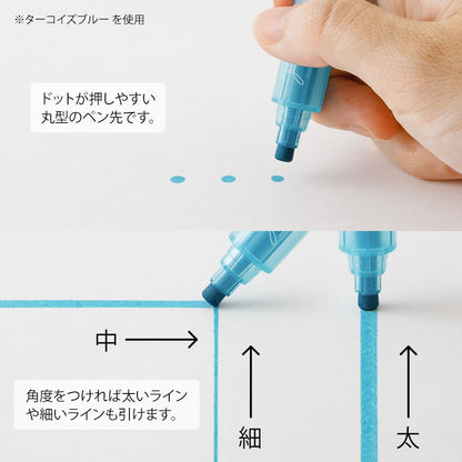 MIDORI Water-Based Pen Set with 3 Shades for Creative Projects
