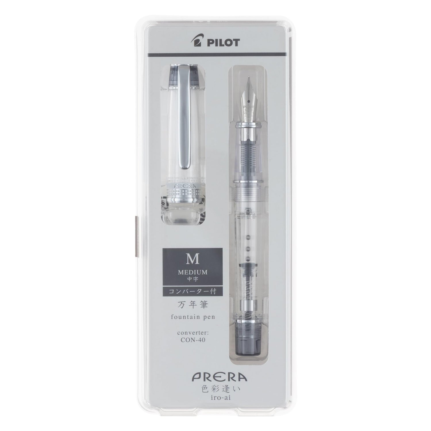 PILOT Prera Fountain Pen &amp; Calligraphy Pen Transparent Black Nib Options