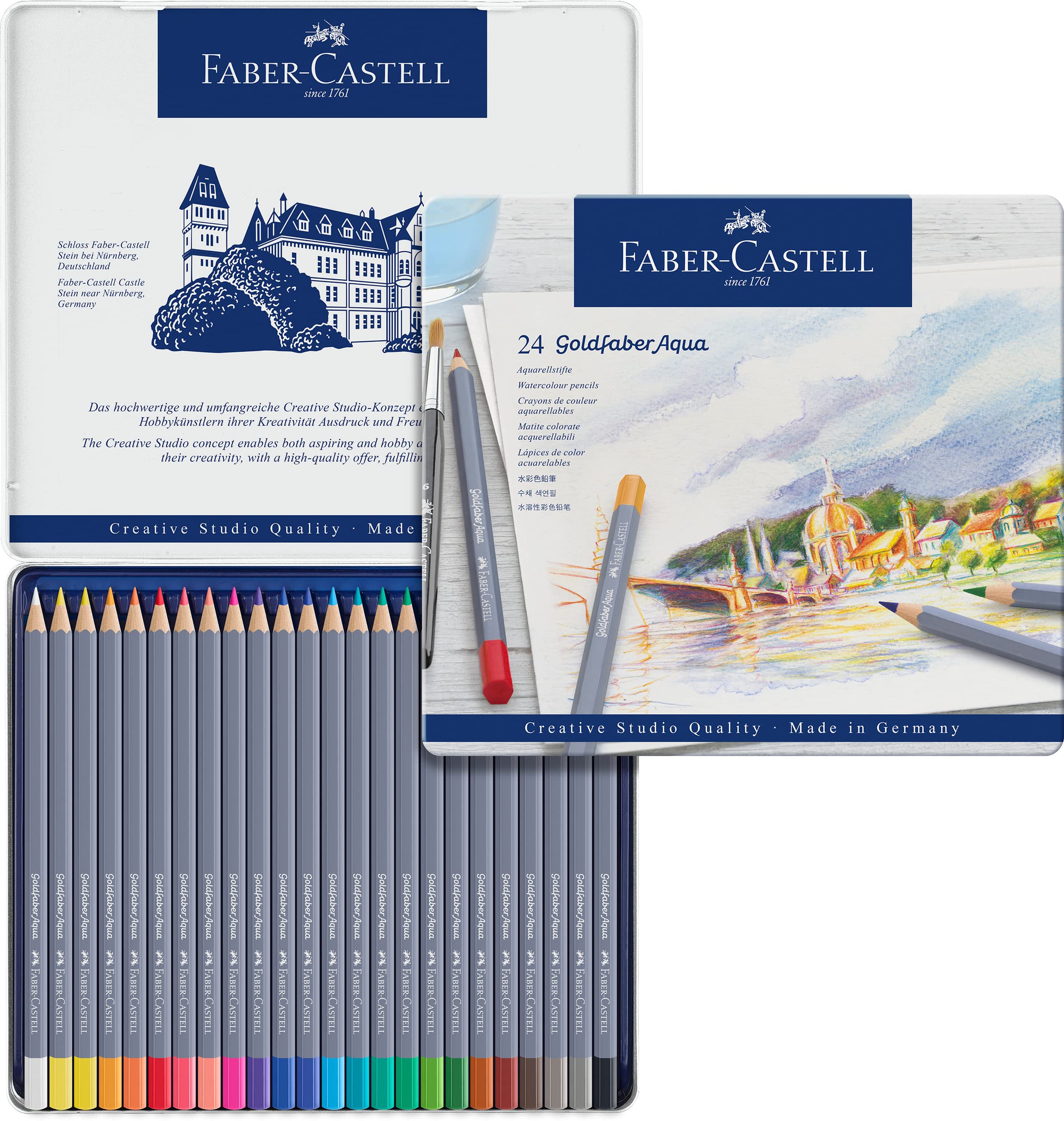 Faber-Castell Goldfaber Aqua Watercolor Pencil Set with Multiple Options