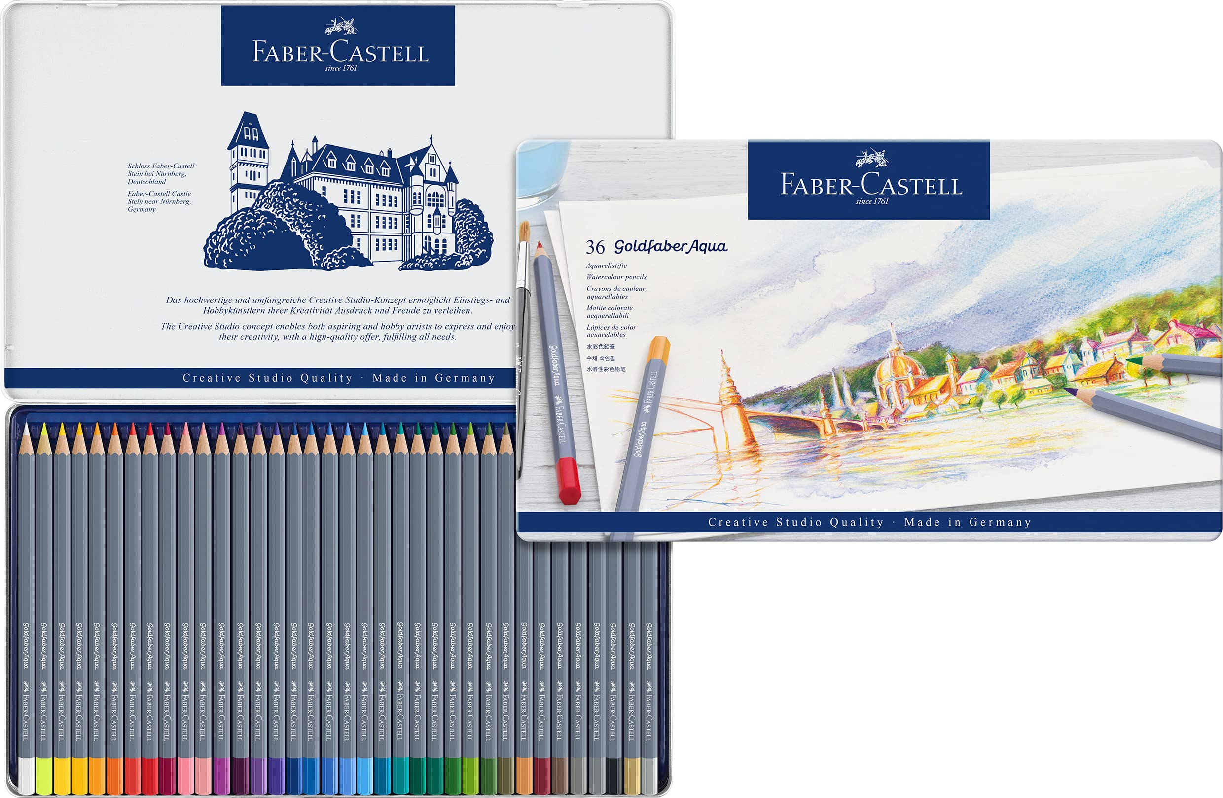 Faber-Castell Goldfaber Aqua Watercolor Pencil Set with Multiple Options