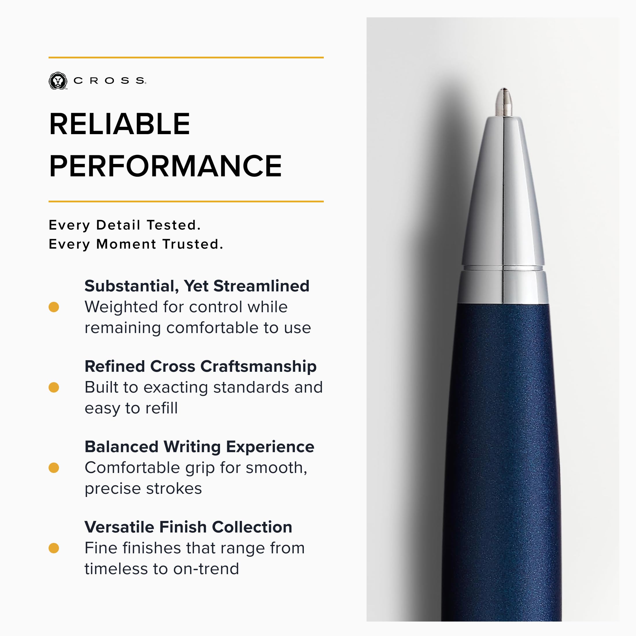 Cross Ballpoint Pen &amp; Rollerball Pen Smooth Writing Experience