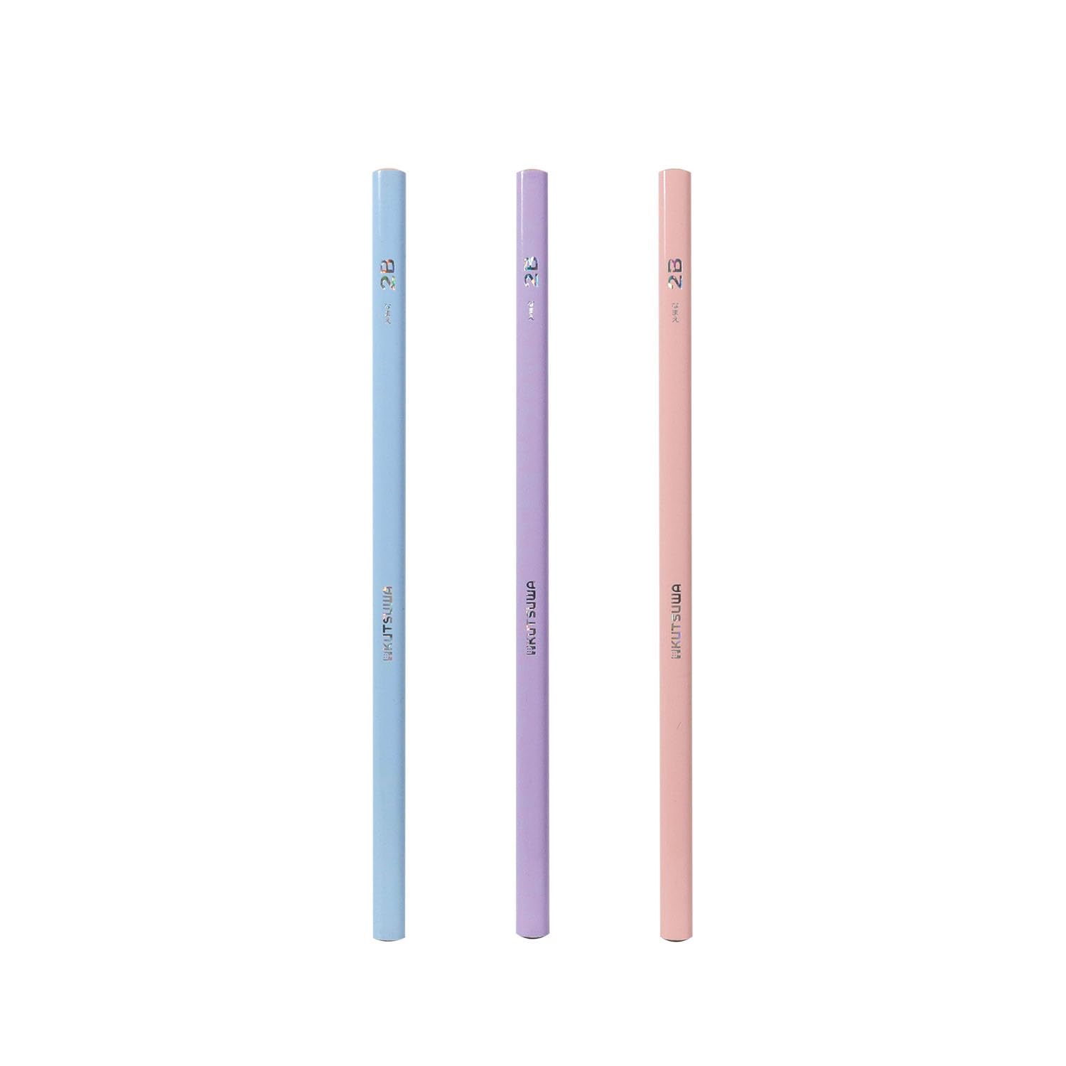 Kutsuwa Correct Grip &amp; STAD Three-Sided Grip 2B Pencils 12-Pack