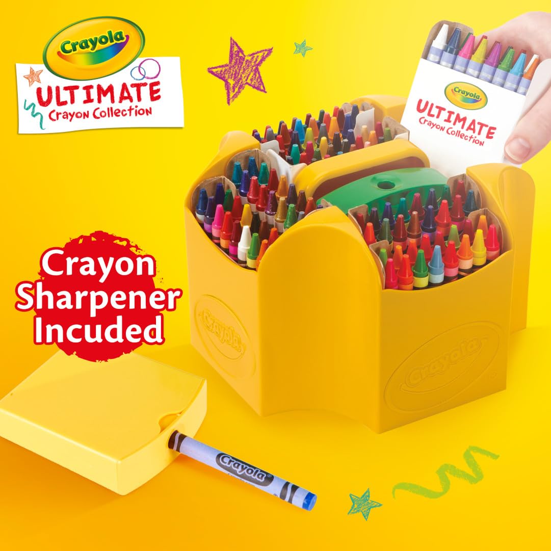 Crayola Crayon Collection 48 &amp; 152 Colors with Sharpener