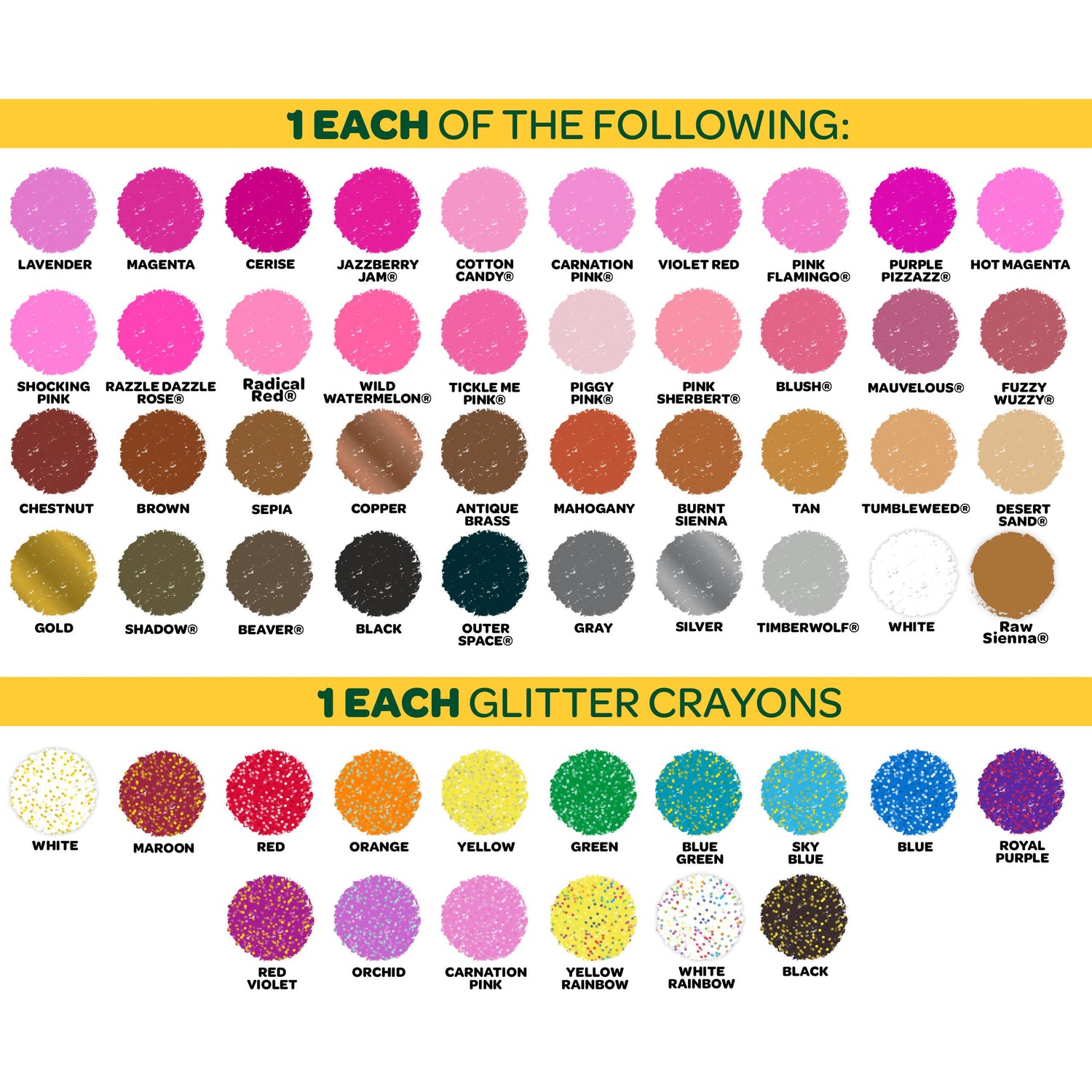 Crayola Crayon Collection 48 &amp; 152 Colors with Sharpener