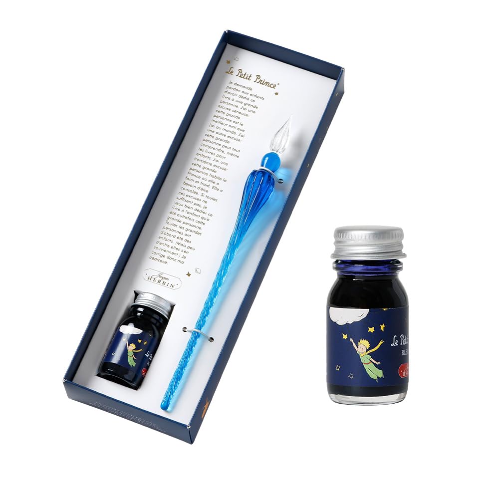 Herbin Glass Pen Set with Mini Ink for Elegant Writing