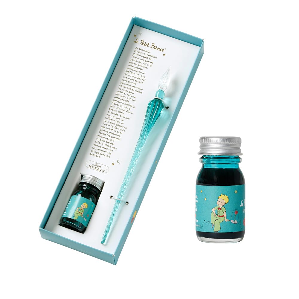 Herbin Glass Pen Set with Mini Ink for Elegant Writing