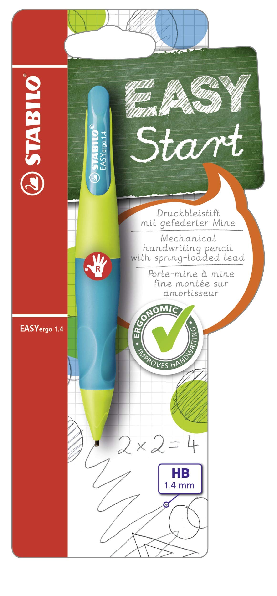 STABILO Easy Ergo 1.4mm Mechanical Pencil for Right-Handed Users