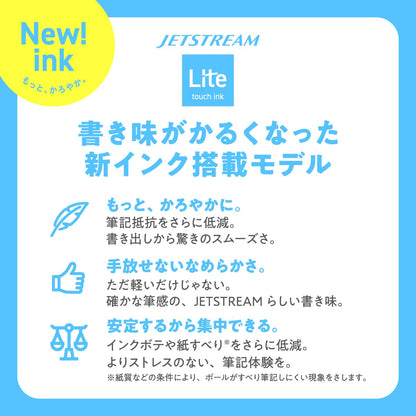 Mitsubishi Pencil Jetstream Light Touch Ink Ballpoint Pen 0.5mm 5-Pack