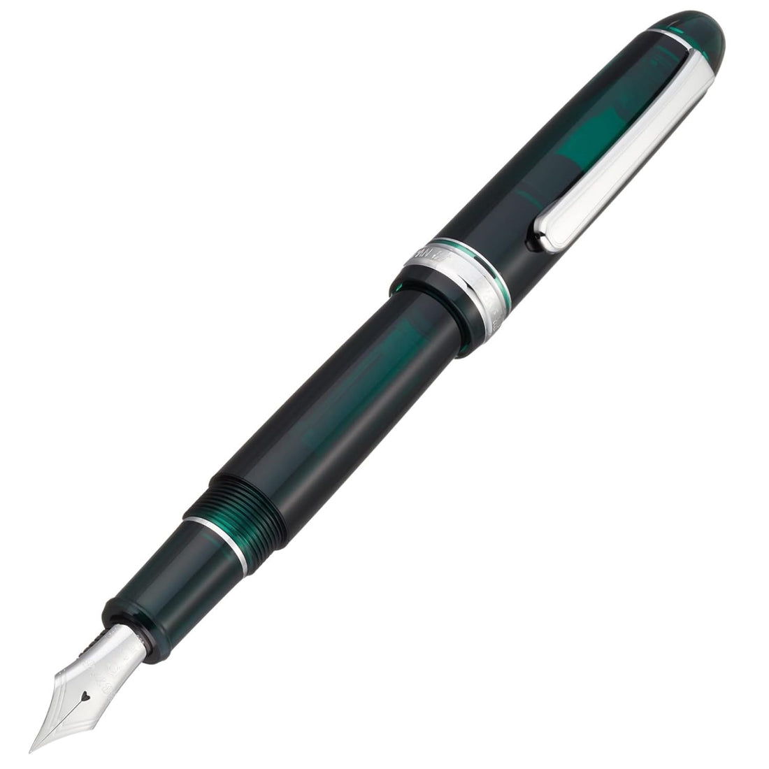 Platinum Fountain Pen C 3776 Century Rhodium Finish Extra Fine &amp; Extra Broad
