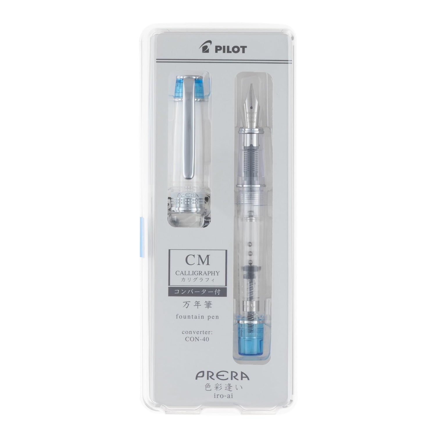 PILOT Prera Fountain Pen &amp; Calligraphy Pen Light Blue Nib Options