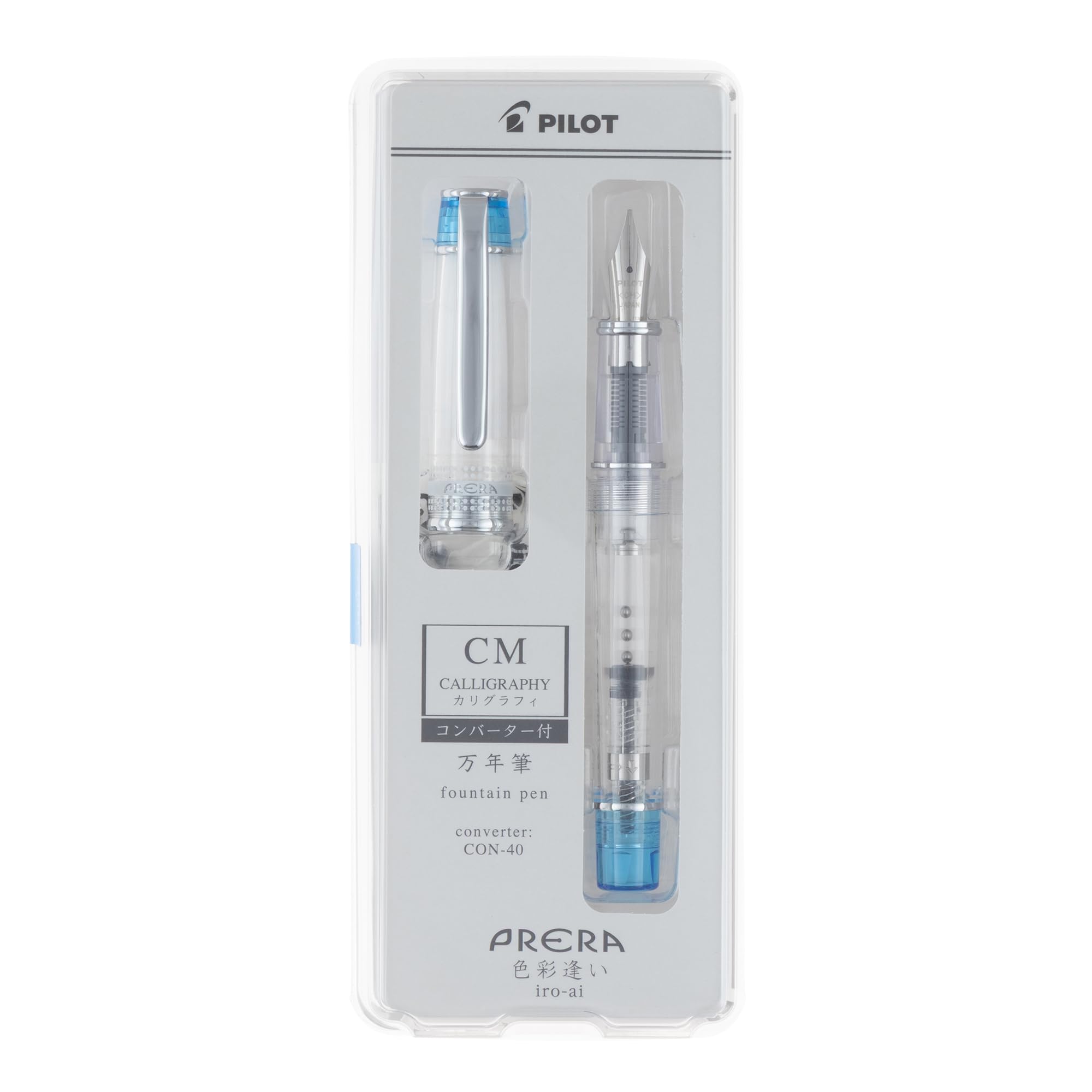 PILOT Prera Fountain Pen &amp; Calligraphy Pen Light Blue Nib Options
