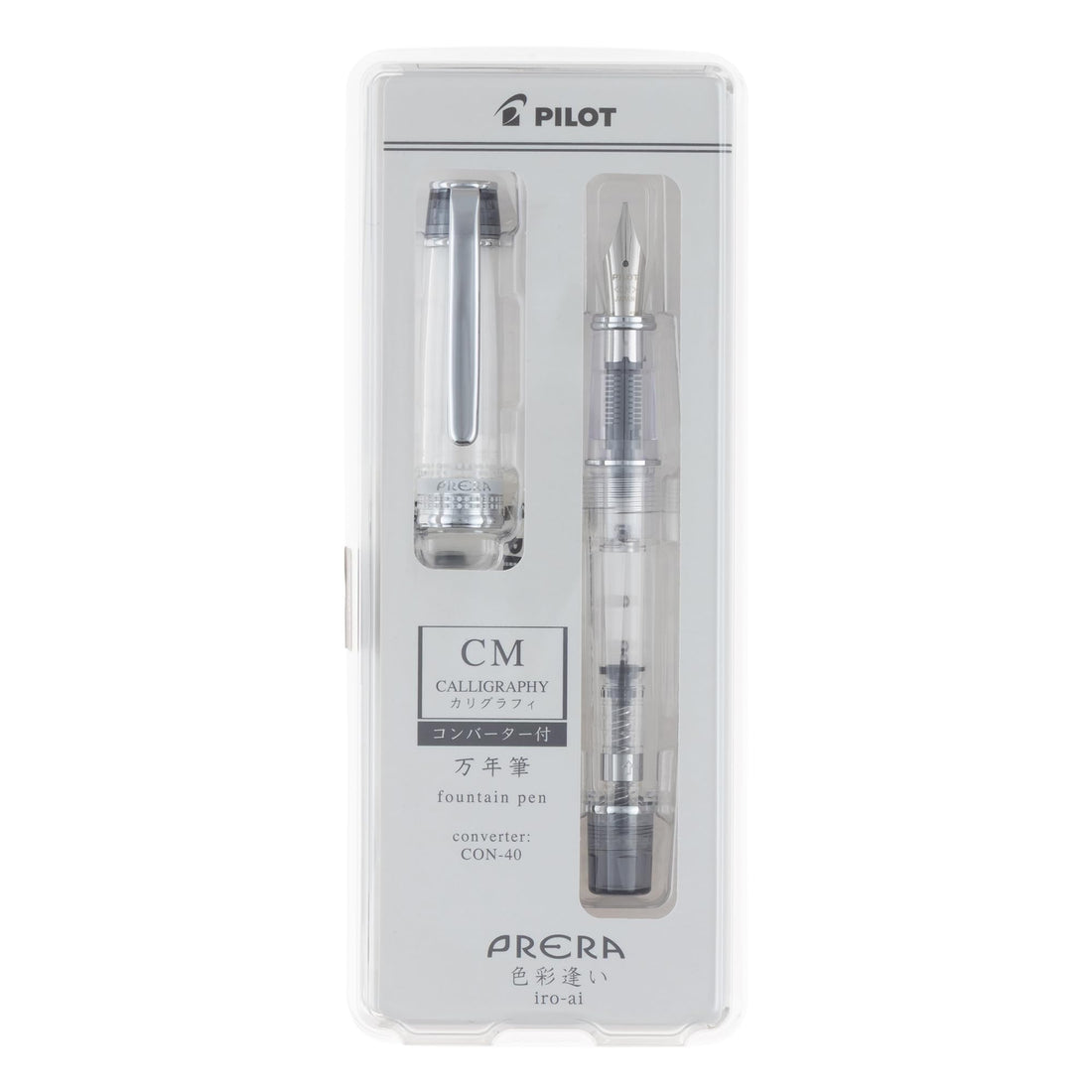PILOT Prera Fountain Pen &amp; Calligraphy Pen Transparent Black Nib Options