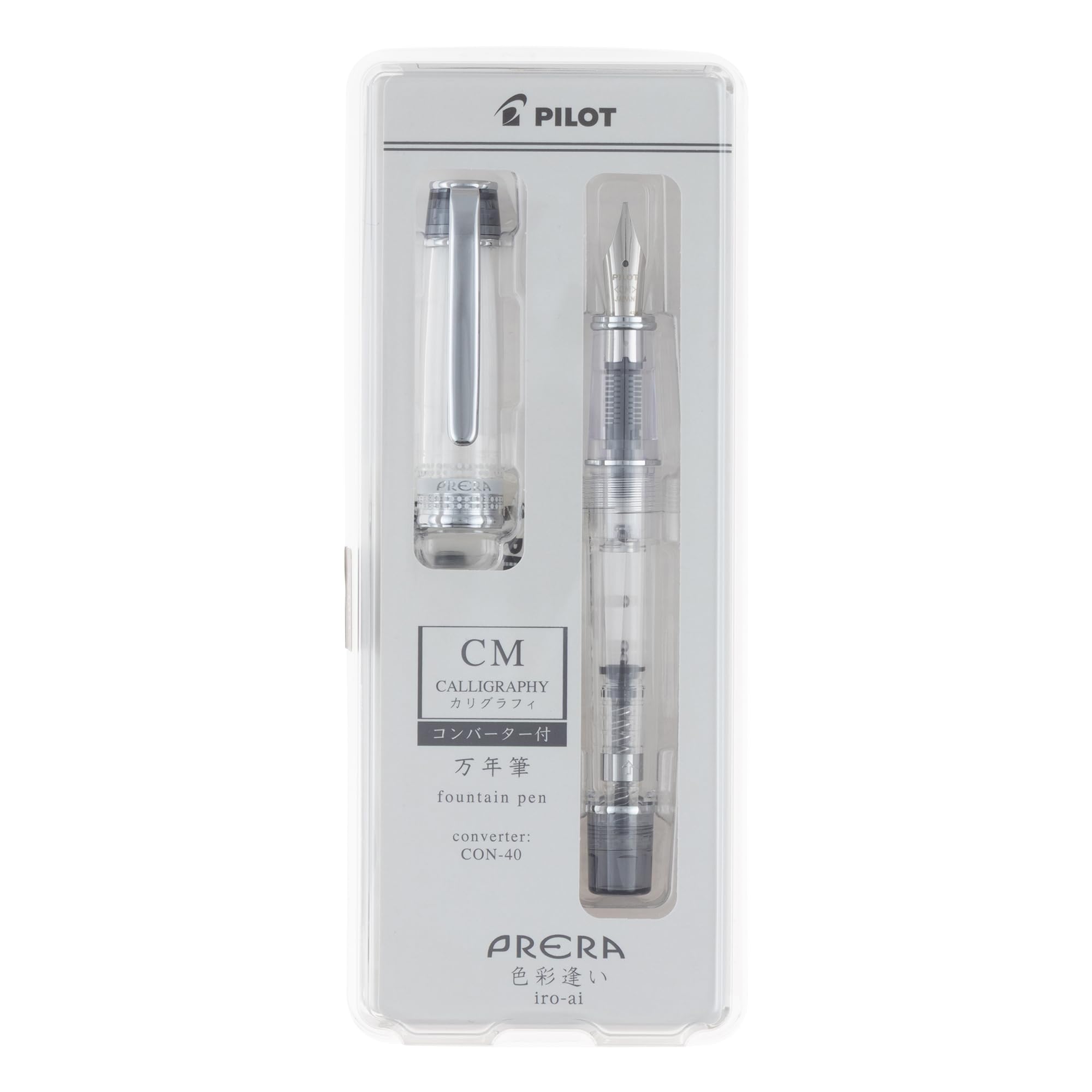 PILOT Prera Fountain Pen &amp; Calligraphy Pen Transparent Black Nib Options