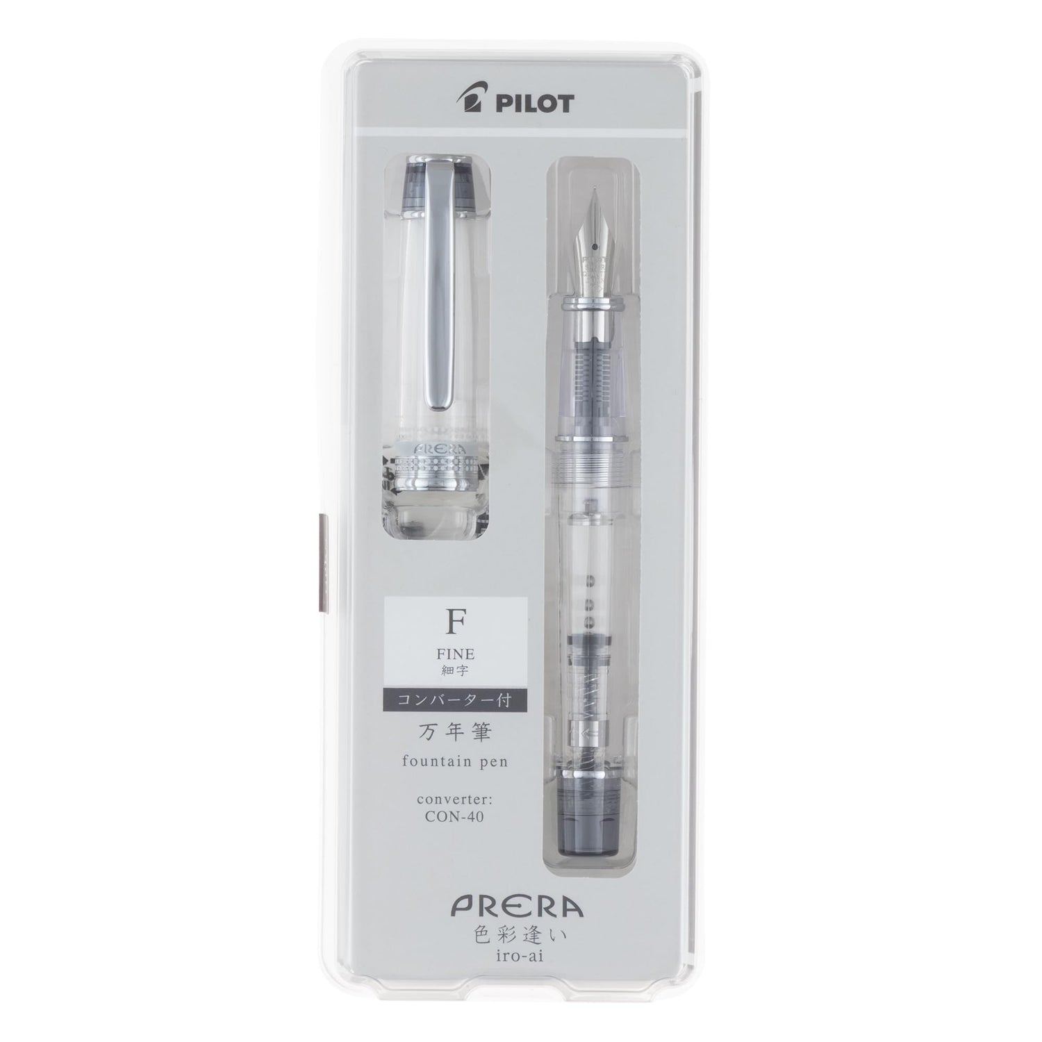PILOT Prera Fountain Pen &amp; Calligraphy Pen Transparent Black Nib Options