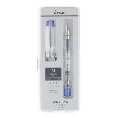 PILOT Prera Fountain Pen &amp; Calligraphy Pen Transparent Blue