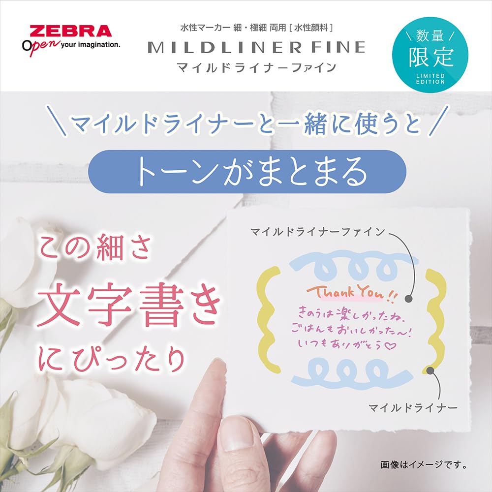 ZEBRA Mildliner Fine Water-Based Pen Set with 5 Color Options