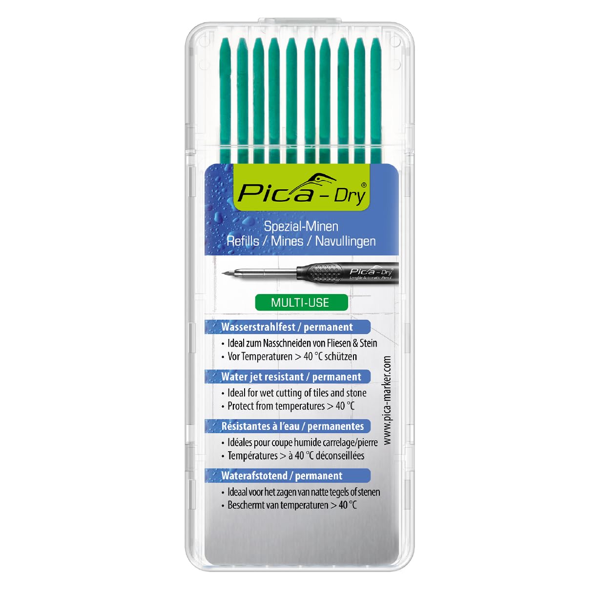 Pica Water-Resistant Ink Cartridges &amp; Mechanical Pencil Leads 10-Pack