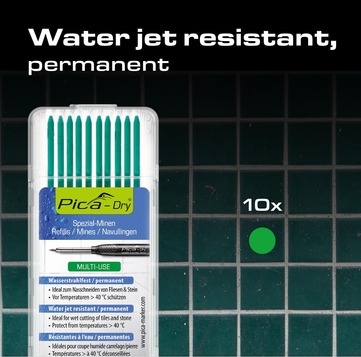 Pica Water-Resistant Ink Cartridges &amp; Mechanical Pencil Leads 10-Pack