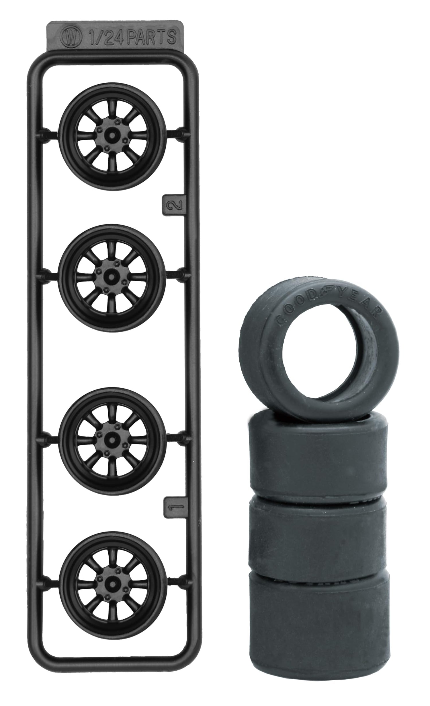 FUJIMI 1/24 Scale Racing Wheel Model Parts Collection