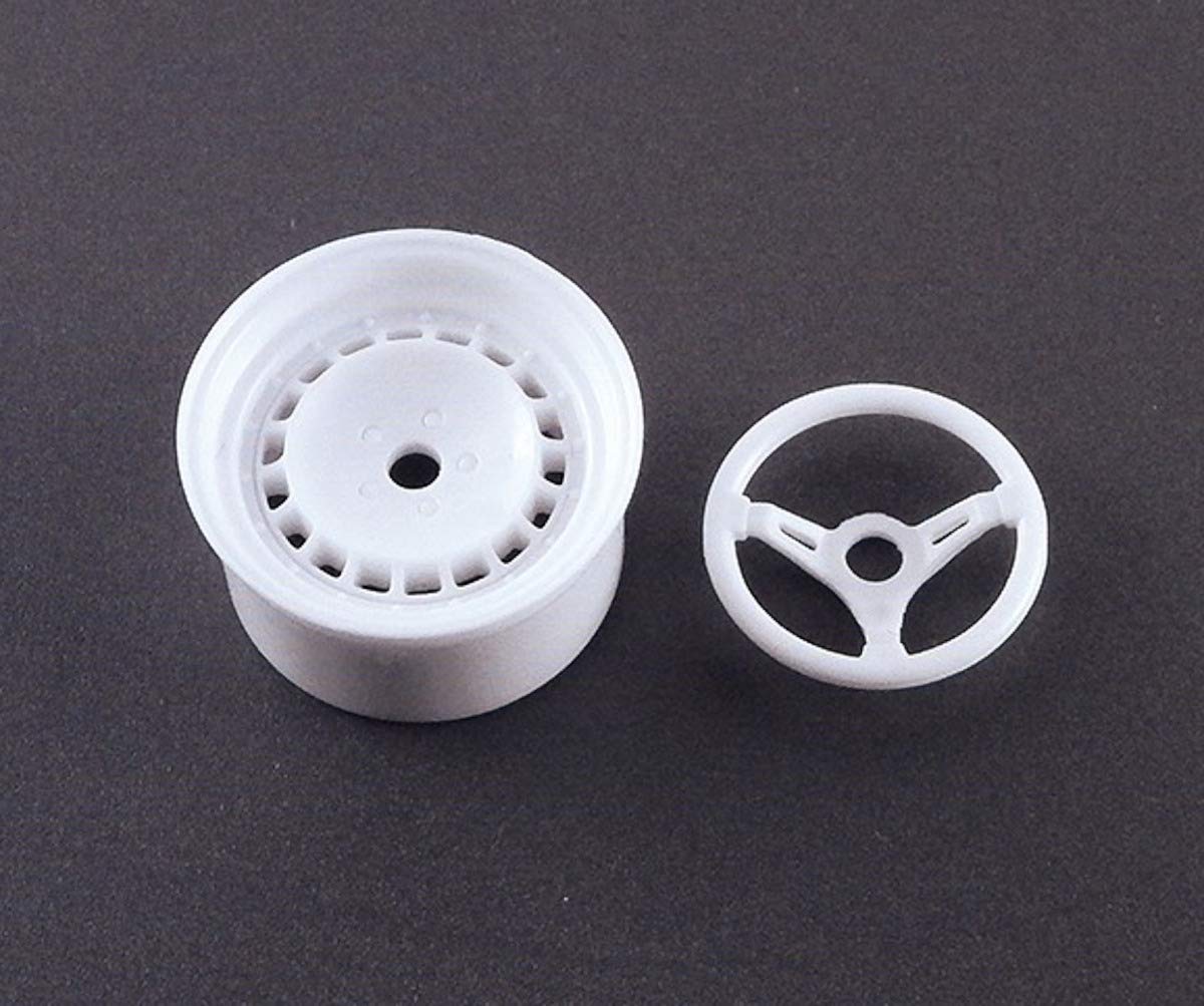 Asuka Model 1/24 Euro Style Orange Wheels &amp; Chrome Parts