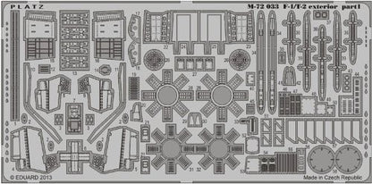 PLATZ 1/72 Japanese Self-Defense Force F-1 &amp; T-2 Detail Up Etching Parts