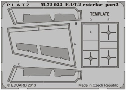 PLATZ 1/72 Japanese Self-Defense Force F-1 &amp; T-2 Detail Up Etching Parts