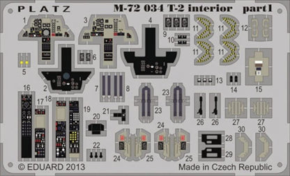 PLATZ 1/72 Japanese Self-Defense Force F-1 &amp; T-2 Detail Up Etching Parts