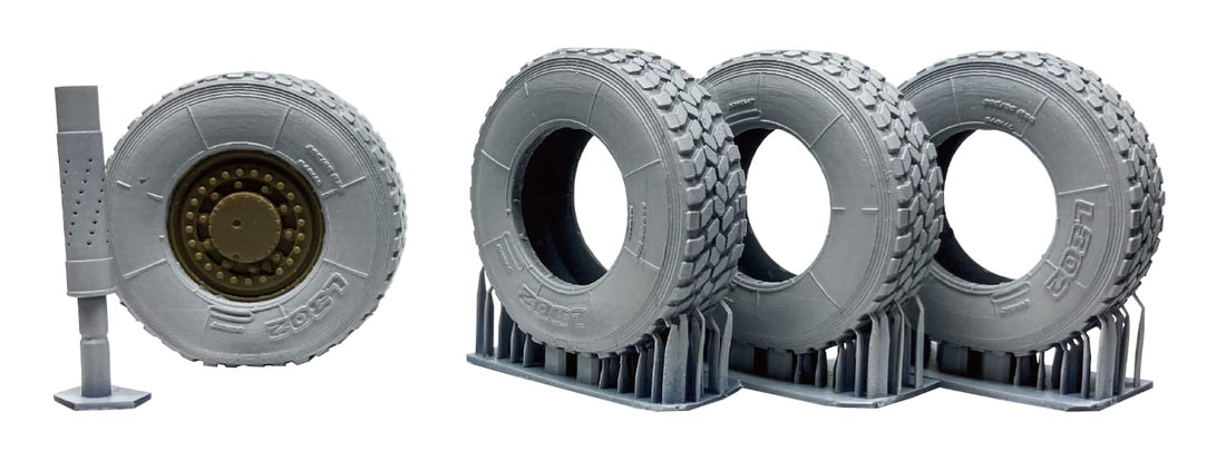 HMA Type 16 Mobile Combat Vehicle Tire and Muzzle Set for Model Kits