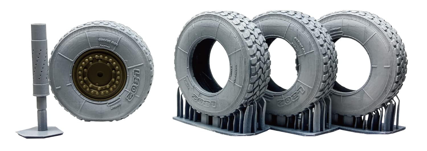 HMA Type 16 Mobile Combat Vehicle Tire and Muzzle Set for Model Kits