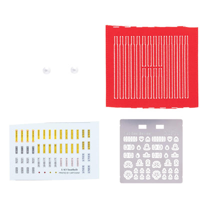 Model Factory Hiro 1/43 Scale Seat Belt Set Red &amp; Blue 2 Sets